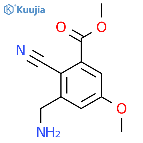 Methyl 3-aminomethyl-2-cyano-5-methoxybenzoate structure