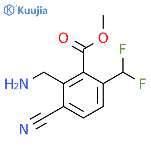Methyl 2-aminomethyl-3-cyano-6-(difluoromethyl)benzoate structure