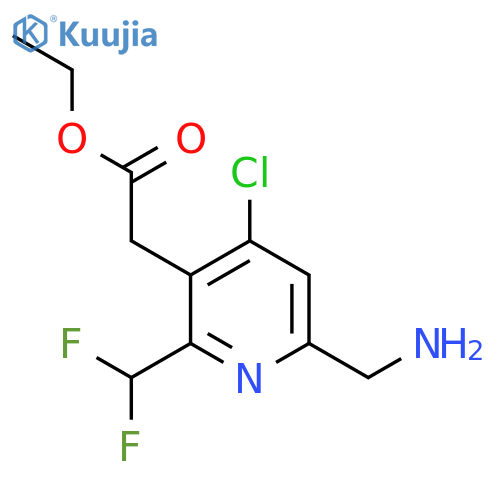 Ethyl 6-(aminomethyl)-4-chloro-2-(difluoromethyl)pyridine-3-acetate structure