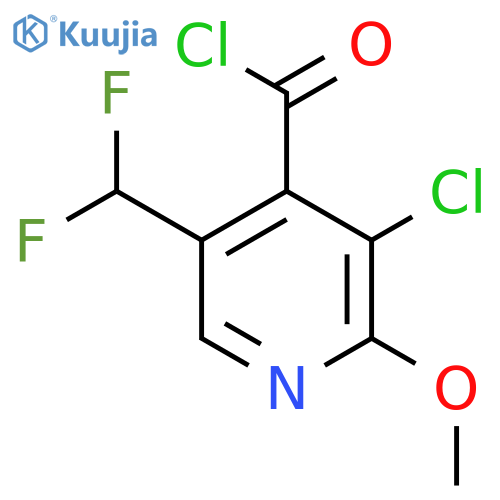 3-Chloro-5-(difluoromethyl)-2-methoxypyridine-4-carbonyl chloride structure