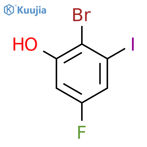2-Bromo-5-fluoro-3-iodophenol structure