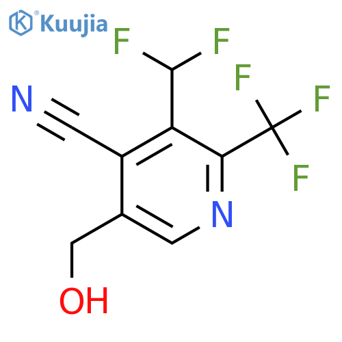 4-Cyano-3-(difluoromethyl)-2-(trifluoromethyl)pyridine-5-methanol structure