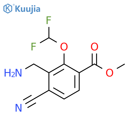 Methyl 3-aminomethyl-4-cyano-2-(difluoromethoxy)benzoate structure