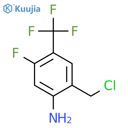 2-Amino-4-fluoro-5-(trifluoromethyl)benzyl chloride structure