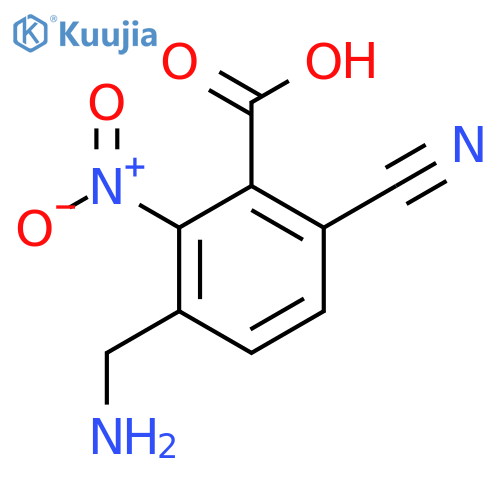 3-Aminomethyl-6-cyano-2-nitrobenzoic acid structure
