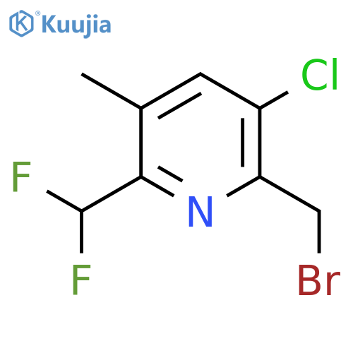 2-(Bromomethyl)-3-chloro-6-(difluoromethyl)-5-methylpyridine structure
