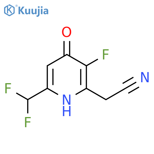 6-(Difluoromethyl)-3-fluoro-4-hydroxypyridine-2-acetonitrile structure
