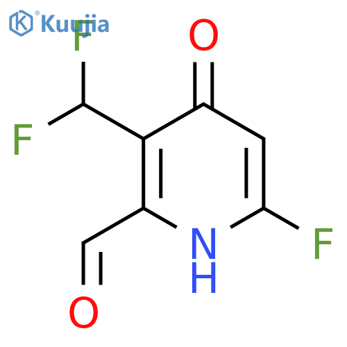 3-(Difluoromethyl)-6-fluoro-4-hydroxypyridine-2-carboxaldehyde structure