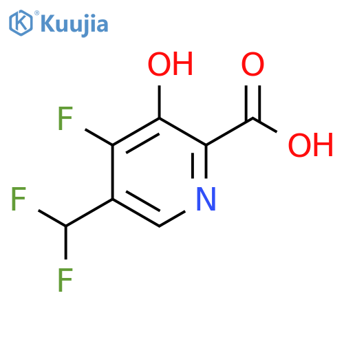 5-(Difluoromethyl)-4-fluoro-3-hydroxypyridine-2-carboxylic acid structure