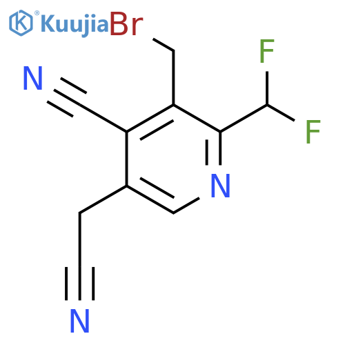 3-(Bromomethyl)-4-cyano-2-(difluoromethyl)pyridine-5-acetonitrile structure