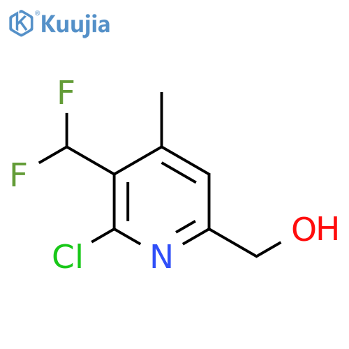 2-Chloro-3-(difluoromethyl)-4-methylpyridine-6-methanol structure