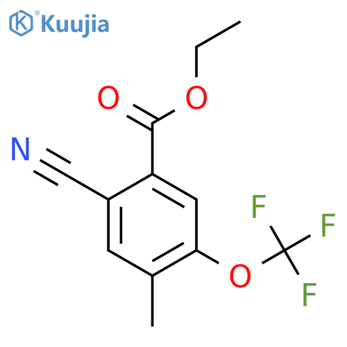 Ethyl 2-cyano-4-methyl-5-(trifluoromethoxy)benzoate structure