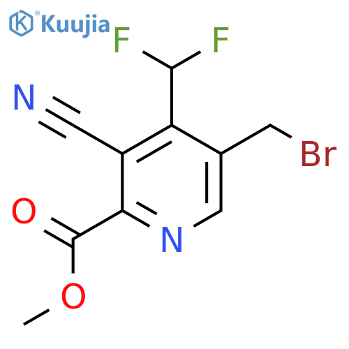 Methyl 5-(bromomethyl)-3-cyano-4-(difluoromethyl)pyridine-2-carboxylate structure