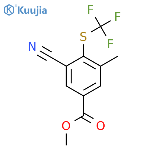 Methyl 3-cyano-5-methyl-4-(trifluoromethylthio)benzoate structure