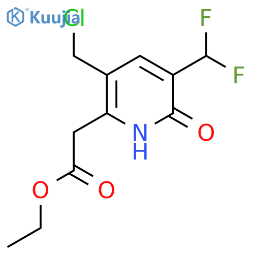 Ethyl 3-(chloromethyl)-5-(difluoromethyl)-6-hydroxypyridine-2-acetate structure