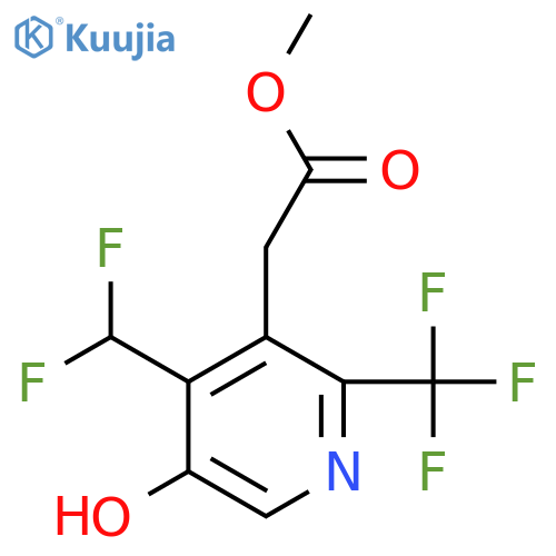 Methyl 4-(difluoromethyl)-5-hydroxy-2-(trifluoromethyl)pyridine-3-acetate structure