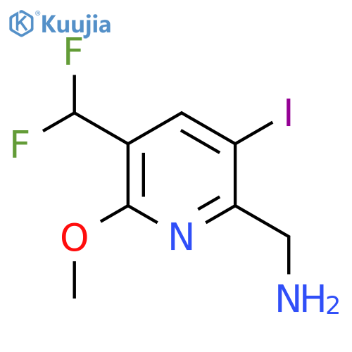 2-(Aminomethyl)-5-(difluoromethyl)-3-iodo-6-methoxypyridine structure