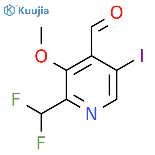2-(Difluoromethyl)-5-iodo-3-methoxypyridine-4-carboxaldehyde structure
