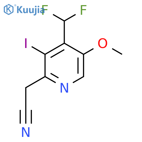 4-(Difluoromethyl)-3-iodo-5-methoxypyridine-2-acetonitrile structure