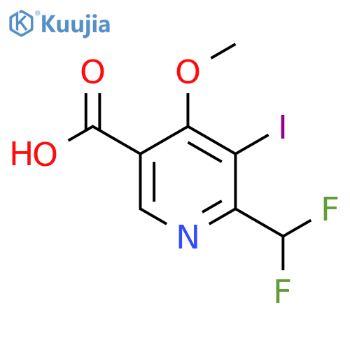 2-(Difluoromethyl)-3-iodo-4-methoxypyridine-5-carboxylic acid structure