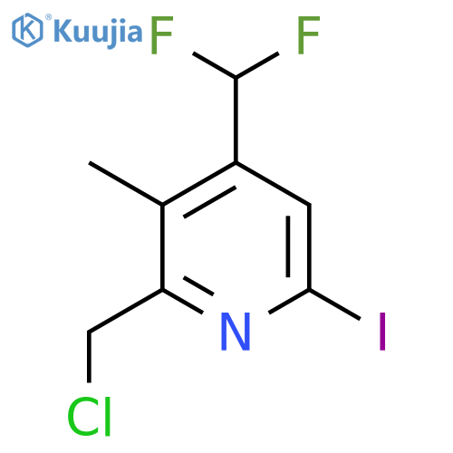 2-(Chloromethyl)-4-(difluoromethyl)-6-iodo-3-methylpyridine structure