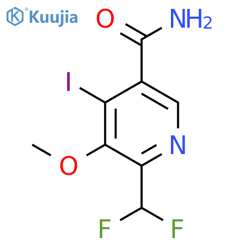 2-(Difluoromethyl)-4-iodo-3-methoxypyridine-5-carboxamide structure