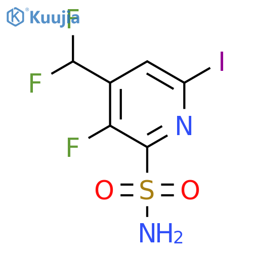 4-(Difluoromethyl)-3-fluoro-6-iodopyridine-2-sulfonamide structure