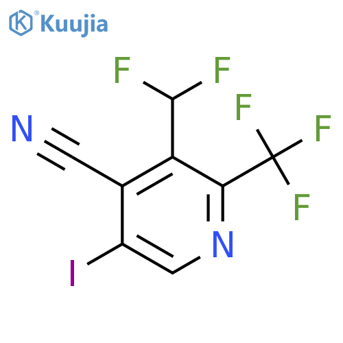 4-Cyano-3-(difluoromethyl)-5-iodo-2-(trifluoromethyl)pyridine structure