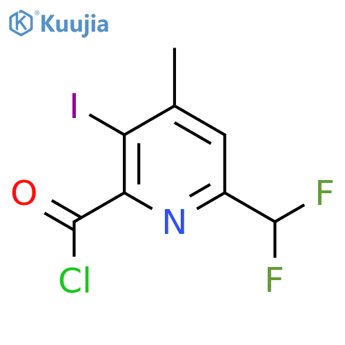 6-(Difluoromethyl)-3-iodo-4-methylpyridine-2-carbonyl chloride structure