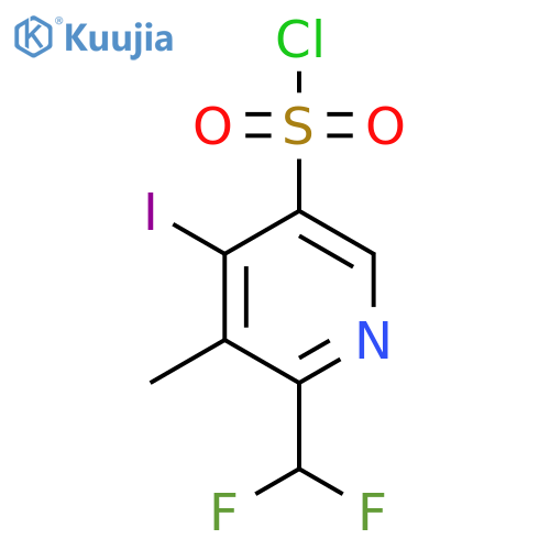 2-(Difluoromethyl)-4-iodo-3-methylpyridine-5-sulfonyl chloride structure