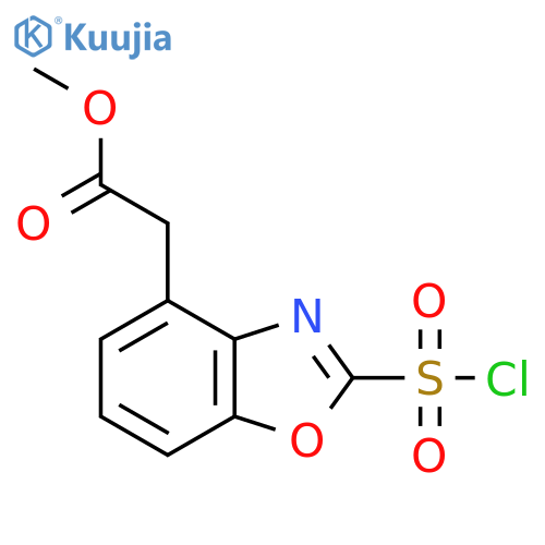 Methyl 2-(chlorosulfonyl)benzo[d]oxazole-4-acetate structure