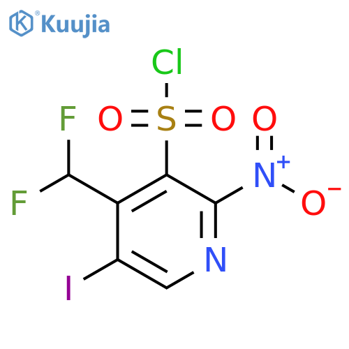 4-(Difluoromethyl)-5-iodo-2-nitropyridine-3-sulfonyl chloride structure