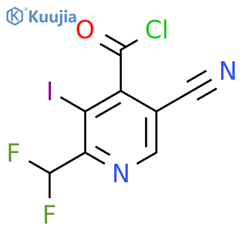 5-Cyano-2-(difluoromethyl)-3-iodopyridine-4-carbonyl chloride structure