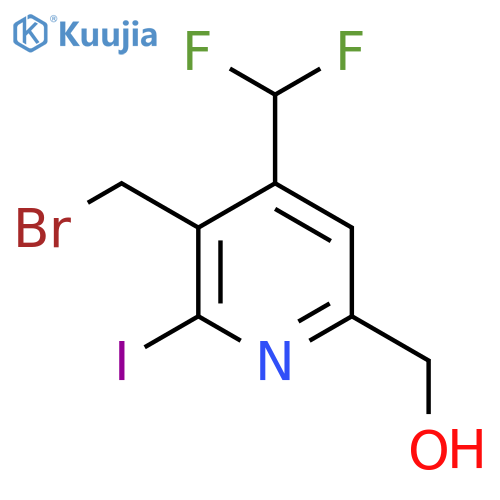 3-(Bromomethyl)-4-(difluoromethyl)-2-iodopyridine-6-methanol structure
