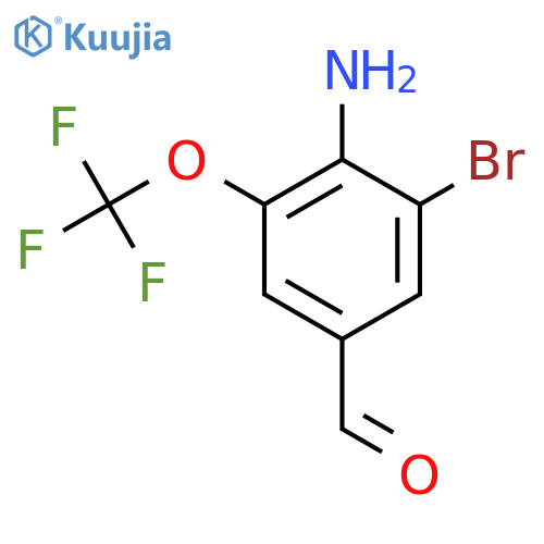 4-Amino-3-bromo-5-(trifluoromethoxy)benzaldehyde structure