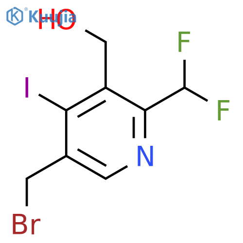 5-(Bromomethyl)-2-(difluoromethyl)-4-iodopyridine-3-methanol structure