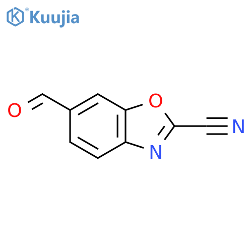 2-Cyanobenzo[d]oxazole-6-carboxaldehyde structure