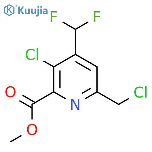 Methyl 3-chloro-6-(chloromethyl)-4-(difluoromethyl)pyridine-2-carboxylate structure