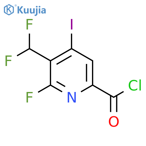 3-(Difluoromethyl)-2-fluoro-4-iodopyridine-6-carbonyl chloride structure