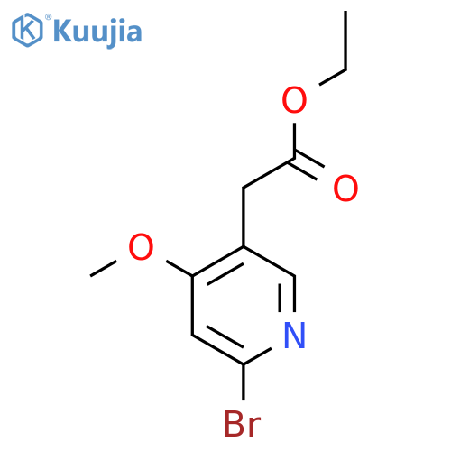 Ethyl 2-bromo-4-methoxypyridine-5-acetate structure