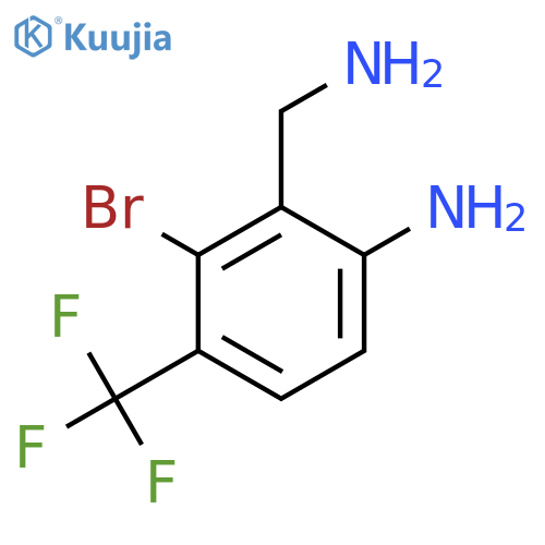 6-Amino-2-bromo-3-(trifluoromethyl)benzylamine structure