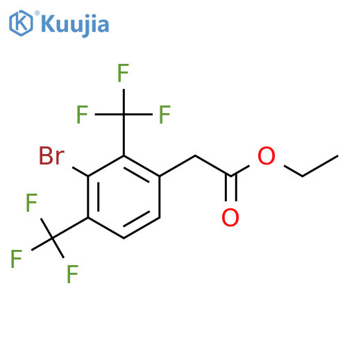Ethyl 2,4-bis(trifluoromethyl)-3-bromophenylacetate structure