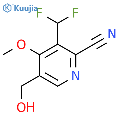 2-Cyano-3-(difluoromethyl)-4-methoxypyridine-5-methanol structure
