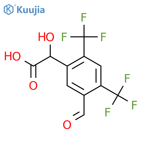 2,4-Bis(trifluoromethyl)-5-formylmandelic acid structure