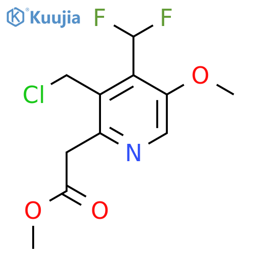 Methyl 3-(chloromethyl)-4-(difluoromethyl)-5-methoxypyridine-2-acetate structure