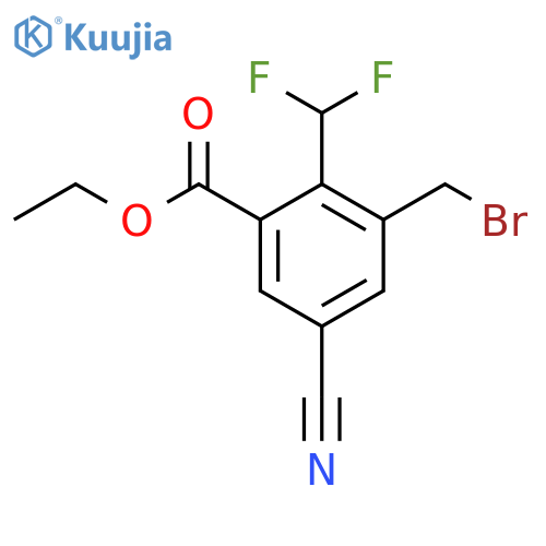 Ethyl 3-bromomethyl-5-cyano-2-(difluoromethyl)benzoate structure