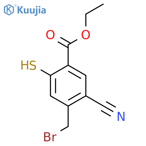 Ethyl 4-bromomethyl-5-cyano-2-mercaptobenzoate structure