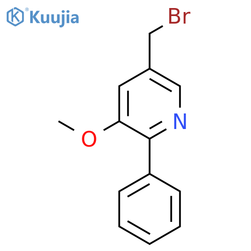 5-Bromomethyl-3-methoxy-2-phenylpyridine structure