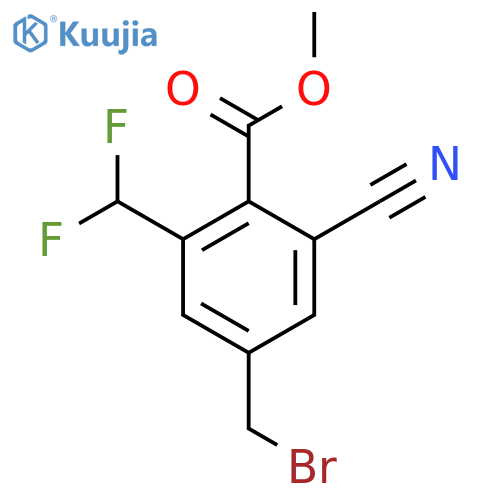 Methyl 4-bromomethyl-2-cyano-6-(difluoromethyl)benzoate structure