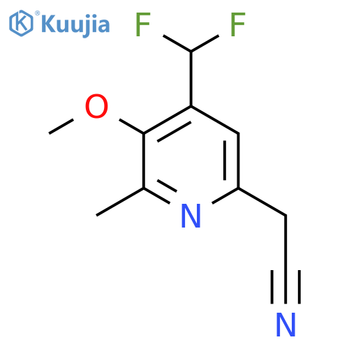 4-(Difluoromethyl)-3-methoxy-2-methylpyridine-6-acetonitrile structure